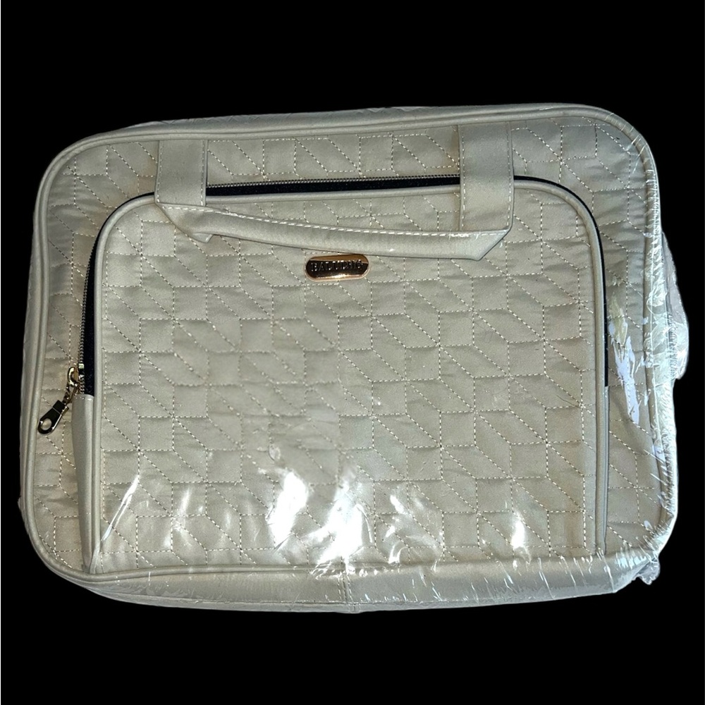 Multi Compartment Tan Cosmetic Bag